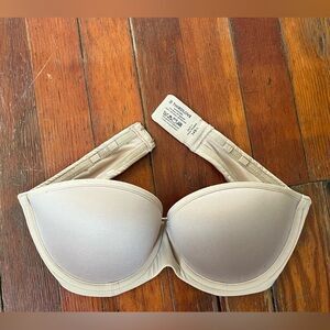 ThirdLove Strapless Bra, 24/7 Classic, taupe, size 34B 1/2